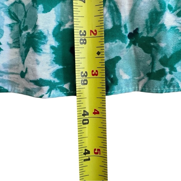 Adrianna Papell Green Dress Floral Fit & Flare Sleeveless beaded collar 10 - Picture 9 of 13